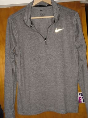 Nike Gray Dri-FIT Quarter-Zip Training Top